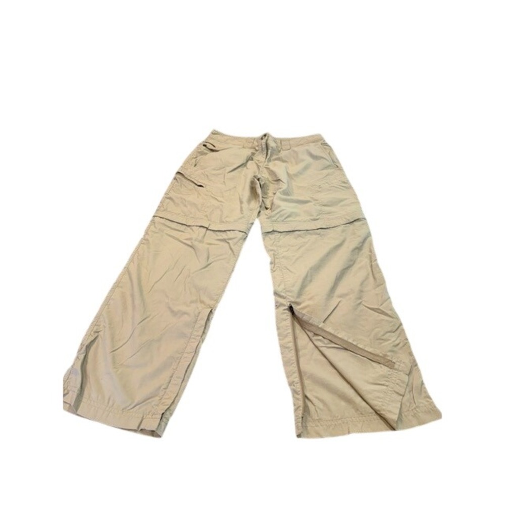 ExOfficio Insect Shield Convertible Hiking Pants Women 8 Tan Nylon Zip Off Cargo